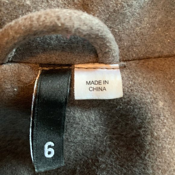 Divided by H&M Women's size Small Gray Wool Blend Lined Belted Coat - Picture 6 of 7